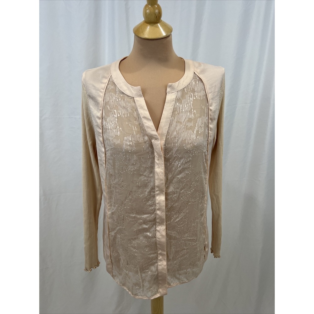 Rosemunde Copenhagen Women's‎ Silk Blend Blush Blouse Size 40 US 10 Peach Top